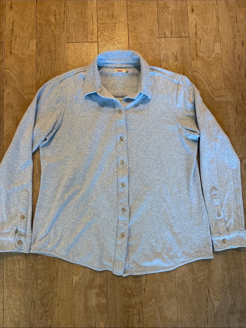 Faherty Sunwashed Knit Button-Up Shirt Sz. M